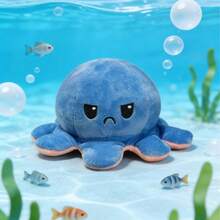 Double-Sided Flip Octopus, Expression Can Be Reversed, Soft,Gifts For Mom,Home Decor,Premium, Set,Gifts,Best Friend Gifts Women,Best Friend Gifts,Bulk Gift Items,Office Decor,Office Desk Accessories,Decor,Mini Stuff - 粉紅色至深藍色 - 查看 7