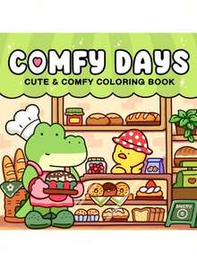 1 Piece Comfortable And Cozy Coloring Book [Cute] Children's Doodle Painting Book, Containing Various Cute Animal Patterns, Montessori Painting Toy, Creative Gift. Easy-To-Color Line Coloring Book, Containing Plant Patterns, Adult Coloring Book [12-Color Marker Set] Gift For Friends, Couples And Family, Back-To-School Supplies - Multicolor - View 3
