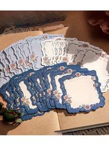 1 Set Colorful Children's Embossed Foil Stickers, Non-Adhesive Vintage Floral Memo Pads, DIY Scrapbooking Materials With Artistic Vibe (Non-Sticky)