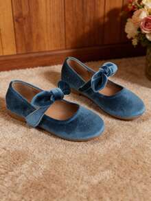 Girls Blue Flat Shoes, Children Casual Shoes, Toddler Spring Shoes - Blue - View 5