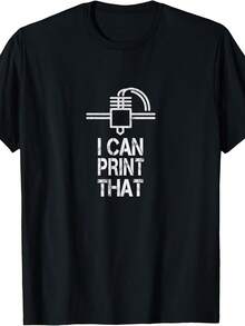 Funny Retro 3D Printer Machine Fun Geek Computer Science IT T-Shirt - Negro - Ver 1