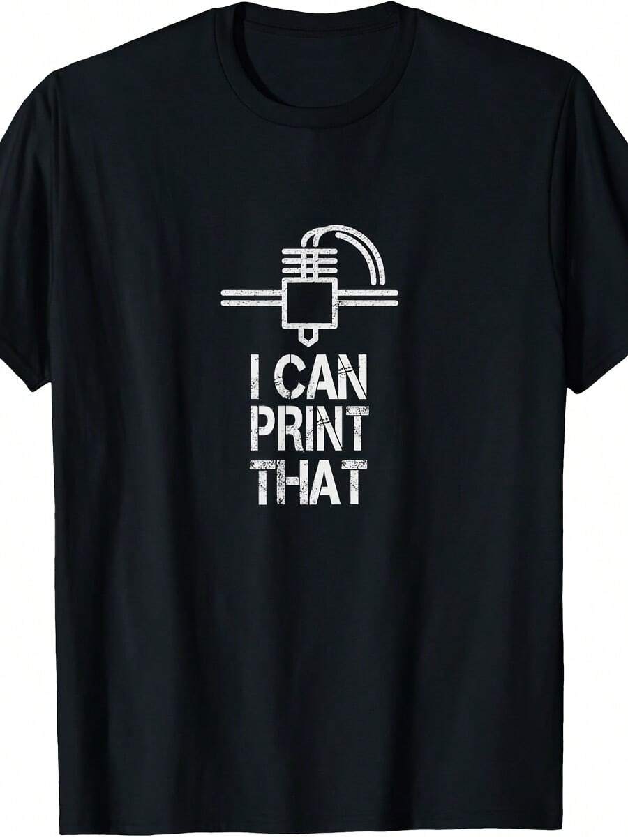 Funny Retro 3D Printer Machine Fun Geek Computer Science IT T-Shirt - Negro - Ver 1
