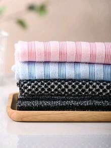 African Net Surface Exfoliation Bath Scrubbing And Polishing Towel Set, Double-Sided Design, Used For Gentle And Rough Exfoliation, Highly Effective Body Scrub, Suitable For Shower Use Back Scrubbing Towel, High-Quality Net Surface Material, Convenient Strip-Shaped Towel Design, Cucumber Fiber Towel, Suitable For Smooth Skin Use, Very Suitable For Daily Use (Blue, Pink, Black For Men Can Also Use) - Multicolor - View 6