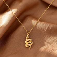 CLAU CRIS  Clau Cris Gold Plated Twisted Snake Necklace NL3450 - Gold - View 3