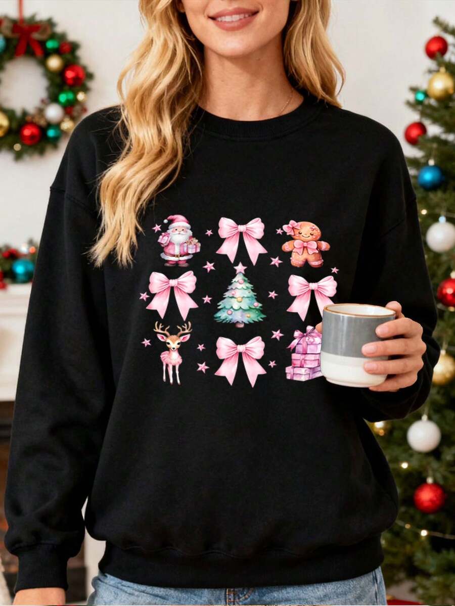 Women Plus Size Sports Sweatshirts - 黑色 - 查看 1
