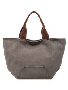 peach tree 女士休闲托特包，简约纯色手提包，男女通用单肩包，大容量多口袋多功能随身包，适合度假、旅行、送礼、返校、大学、情人节等场合。 - 彩色 - 查看 14