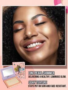 MISSLYN-GLOW 炫彩高光粉！闪亮、高显色、丝滑配方，打造自然光泽，提亮肤色，轻盈无感。品牌彩妆，面部彩妆，适合女性和女孩。冬季必备，Y2K风格百搭时尚。生日、情人节、派对、新年礼物佳选。纯素且不经动物实验。 - 2 GLOW FOR IT! - 查看 4