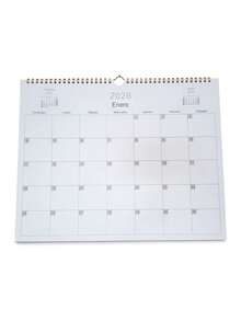 Calendario de Pared 2026 con Espiral (Tamaño A3 28 * 37.3 cm). Ideal para Oficina y Hogar/(Contiene 18 meses). Bluelander - Blanco - Ver 2