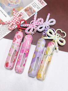 1/2pcs Crystal Butterfly Pendant Perfume Sub-Bottling, With Keychain Flower Butterfly Print Pattern Cosmetic Bottle, Women'S Bag Pendant, Bottom Filling Perfume Sub-Packaging Tool, Birthday Gift For Family And Friends, Holiday Gift, Suitable For Travel Portable 5ml - 多色 3 - 查看 8