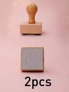 Custom Stamp, Wedding Stamp, Customized Photo Stamp, Customizable Picture Wedding Gifts, Personalized Stamp, Birthday Gifts, Anniversary, Valentine'S Day Gifts, Wooden Stamp, Bride And Groom, Fashion, Exquisite, Parties, Couple, Reusable, Envelopes, School Bag, Invitation, Family - Style a - View 9