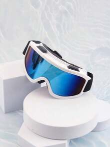 Men's New Large Frame Windproof Skiing Cycling Mountaineering Goggles, Windproof Skiing Goggles Comfortable Casual Outdoor Cycling Glasses Suitable For Summer Beach Vacation Outdoor Travel Autumn - 藍色 - 查看 6