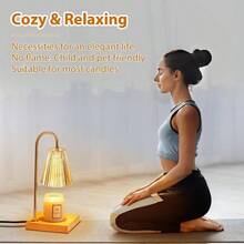 Lampara Calentadora de Velas, Calentador de Velas con Temporizador y Atenuador, Temporizador Lampara Calentadora de Velas con 2 Bombillas, Calentador de Velas para Familiares Y Amigos - inicial - Ver 6