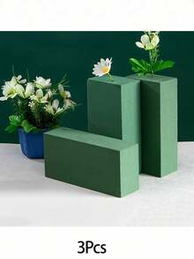 1/3/6/10/12/16块装方形花泥块，适用于鲜花和人造花插花。尺寸为5.5英寸*3.15英寸*1.77英寸。可用于房间装饰、家居装饰、花园、园艺用品、仿真植物、客厅装饰、生日礼物等。 - 綠色長方形 - 查看 10