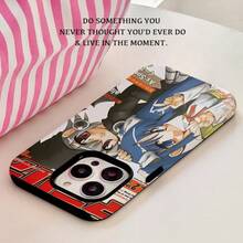 Funda de Teléfono Dual-in-One de Anime  - Duradera, a Prueba de Golpes y con Estilo - Compatible con iPhone 16, 15, 14, 13, 12, 11, Plus, Pro, Max - Regalo de Cumpleaños Perfecto para Amigos - Blanco - Ver 11