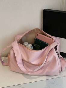 Bolsa de fitness mini para mujeres, compacta y portátil, con compartimento impermeable, bolsa de viaje impermeable, bolsa de gimnasio linda, correa para el hombro ajustable, cierre con cremallera, adecuada para fitness, deportes y viajes. Bolsa de viaje corto de yoga deportivo de moda, cierre con cremallera, espaciosa, diseño elegante, adecuada para mujeres, gran capacidad para entrenamiento, natación, bolsa de gimnasio, con correa para el hombro ajustable, agarre cómodo, material duradero, no causará fatiga en la mano. - Multicolor - Ver 5