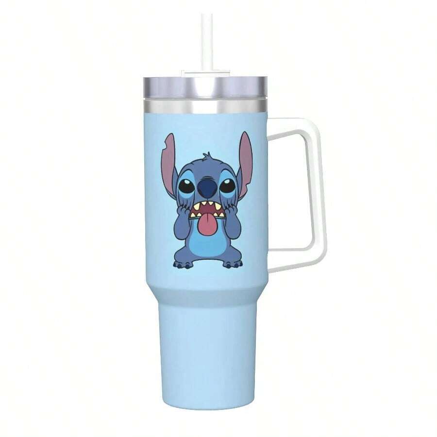Lilo And Stitchs Insulated Tumbler With Straws Cartoon Vacuum Coffee Mugs Outdoor Travel Car Bottle Cup, 40oz - 19 + MỘT KÍCH CỠ - Xem 1