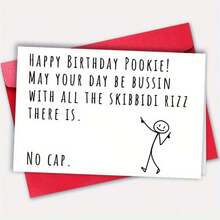 Valentines Card, Red Hearts & Arrows Design, Red Text Lettering, Valentines Day Card, Red - Red - View 3