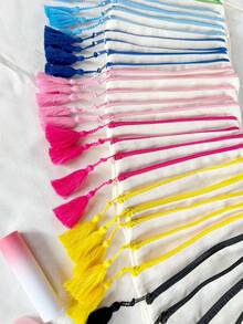 5/10/20/50pcs Blank Canvas Zipper Bags, Multi-Color Makeup Canvas Bags, Simple Tassel Zipper Bags, Blank Pencil Cases, Suitable For School, Travel, DIY Accessories Storage, Festival & Festival Gift Packaging Bags, Stationery - Beige - View 9