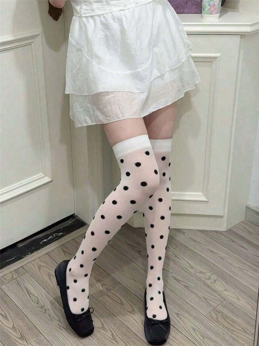 Medias altas para mujer - Blanco - Ver 1