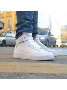 Unisex Casual Air Sneaker Force Basic Lightweight Soft Original High-Top Sneakers Direct From The Factory - 白色 - 查看 5