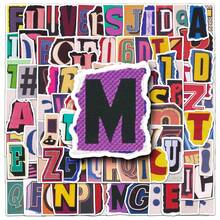 100PCS Retro English Letters Stickers Aesthetic Vinyl Stickers Decals Scrapbook, Journaling, Laptop, Bumper, Skateboard, Water Bottles, Computer, Phone - Multicolor - View 2