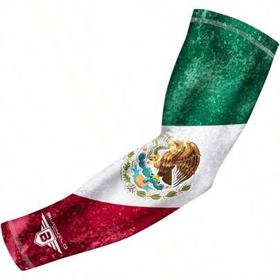 Manga de compresin para brazo, tallas para jvenes y adultos, diseo de banderas, multiusos, unisex, Mexico, Youth Small  1 Arm Sleeve