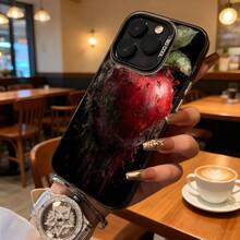 Funda de Teléfono Diseño de Patrón de Sangre de Manzana Roja para iPhone 14 Pro Max y  Galaxy S23 Ultra, Regalo Ideal para Todas las Estaciones - Negro - Ver 2