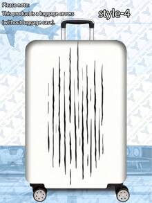 1pc 300g/M² Printed Travel/Business Series Cover Is Perfect For Business Trips, Summer Vacations, Returning To School, And Checked Baggage. Made Of Scratch-Resistant And Durable Polyester, It's Unisex, A Great Value Travel Accessory, Easy To Hand Wash, And Can Be Easily Cleaned. An Essential Accessory For Outdoor Vacations And Travel (Suitable For 20-28 Inch Suitcases). - Multicolor - View 21