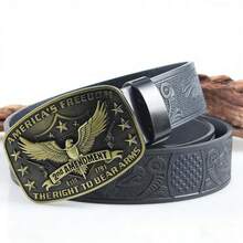 Vintage Punk Style Eagle & Star Buckle Men's Versatile Belt Buckle Accessory, Streetwear Casual Daily Wear - Multicolor - View 3