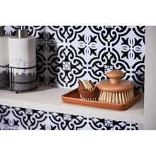 EasyLiner - Hojas de azulejos decorativos para salpicaduras y papel pintado, hojas de azulejos extraíbles de cocina y baño, ligeras y resistentes agua, mediterráneo, 10 pulgadas x 25,4 cm, paquete(Mediterráneo) - Multicolor - Ver 6