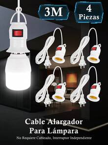 3/5 Metros Extension Con Socket Para Foco - 3 metros--4 piezas - Ver 2