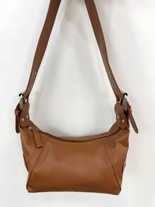 Underarm Bag Women's Bag Cool Drag Style Single Shoulder Underarm Stick Bag Niche Design Leather Zipper Single Shoulder Handbag - 彩色 - 查看 8