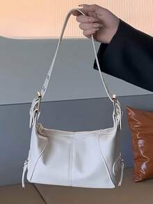 Underarm Bag Women's Bag Cool Drag Style Single Shoulder Underarm Stick Bag Niche Design Leather Zipper Single Shoulder Handbag - 彩色 - 查看 12