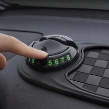 1pc 360° Rotating Car Anti-Slip Mat With Car Phone Holder & Parking Number – Active Anti-Slip Dashboard Organizer For Keys, Mobile Phones, And Navigation Devices. Durable Black Design Suitable For Car Interior Decoration, Car Phone Holder, Navigation Aid, And Car Accessories.