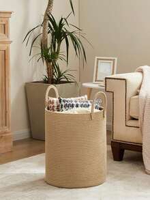 1个可折叠大容量洗衣篮，防水可折叠衣物收纳篮，带提手，防尘收纳袋，适用于脏衣服、毛巾、玩具、浴室用品、客厅用品、宿舍用品、床上用品、杂物等。 - 彩色 - 查看 6