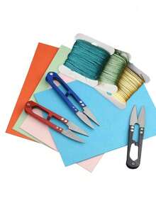 5pcs Small Sewing Scissors Set, Include Yarn Scissors, Mini U-Shape Scissors, Thread Snips, Embroidery Scissors, Suitable For Arts, Crafts, Knitting And DIY Projects - Multicolor - View 6