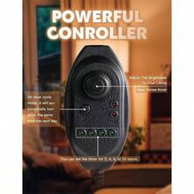 Lmpara Calentadora de Velas con Temporizador Regulable, El Regalo Perfecto en el Cumpleaos para Mam, Regalo de Inauguracin de Casa, Calentador de Cera para Velas en Frasco con 2 Bombillas Negro - Negro - Ver 9