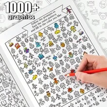 1000+ Hidden Objects Coloring Book For Adults - Interactive Find And Color Game Book, Birthday/Christmas Gift - one-size - View 1