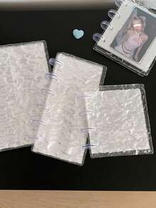 1 PC Water Ripple Mushroom Buckle Life Four Grid Card Book, Girl Headscarf Storage Book, Chasing Stars 3-Inch Album