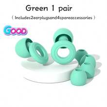 6pcs Silicone Earplugs, 1 Set Of Silicone Earplugs, Including 2 Earplugs And 4 Spare Accessories, Designed For Sleep And Noise Isolation, Gentle On The Ears. Nighttime Noise Reduction Earplugs And Anti-Snoring Noise Isolation, Suitable For Sleeping, Napping, Working, Studying, Back-To-School Gifts, And Christmas Gifts. - Multicolor - View 14