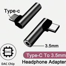 USB Type C To 3.5mm Headphone Adapter, 3.5mm Jack Headphone AUX Audio Adapter Cable, Compatible With IPhone/IPad Pro, - Black - View 2