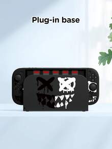 1个黑白鬼脸图案保护套，适用于Switch 2 (2025)、NS/OLED/Lite，Switch游戏机配件，收纳包，Switch保护套，送给Switch玩家的浪漫礼物 - 彩色 - 查看 13