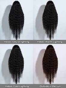 42 Inch Long Wavy Synthetic Lace Front Wigs With Baby Hair Blonde And Orange 13*6*1 T-Part Lace Wig Half Hand Tied 130% Density Wigs For Women Cosplay Party Use - Multicolor - View 4