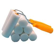 10pcs Sponge Brushed Roller Brush, Water-Based Paint Latex Paint Roller Brush, Paint Roller Brush, Embossed Small Thumb Traceless Brush