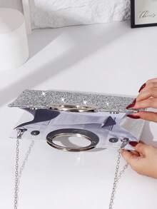 Women's Fashion Sparkling Crystal Rhinestone Clutch Purse, Luxury Shiny Rhinestone Evening Handbag For Prom, Party, Ball, Birthday Celebration, Bridal Clutch, Perfectly Matching With Bridal Party, Prom Bag For Party.Elegant Sparkling Evening Purse For Women, Crystal-Detailed Hand-Held Clutch With Radiant Shine, Versatile Formal Bag For Weddings, Proms And Black-Tie Events.Sparkling Evening Purse, Crystal Clutch Bag, Formal Handbag, Wedding Purse, Prom Clutch, Black-Tie Event Bag, Radiant Clutch, Elegant Night Bag, Versatile Clutch, Celebration Accessory, Women's Formal Bag, Party Purse, Shimmer Bag, Gala Clutch, Special Occasion Bag.Christmas,Christmas Gifts,Gifts For Women,Crossbody Bags For Women,Purses,Purses And Bags Women,Makeup Bag,Bags For Women,Shoulder Bag,Carteras Para Mujer,Christmas Bags,Carteras Para Mujer,Mom Gifts,Makeup Bag,Personalized Gifts,Teacher Gifts,Teacher Christmas Gifts,Totes Bags For Women,Purses And Bags Women,Purses And Bags - 銀色 - 查看 6