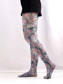1pc Spring & Autumn Thin Pantyhose For Women, Lip, Plaid, Star Print Tights Leggings - Multicolor - View 19