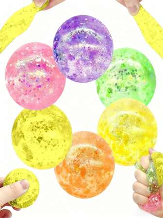 Quetsch-Sensorik-Fidget-Spielzeuge, blinkende Stresslinderungskugel, für Erwachsene und Kinder, Autismus-Spielzeug, weiche Angstlinderung, Klassenzimmer-Belohnungen