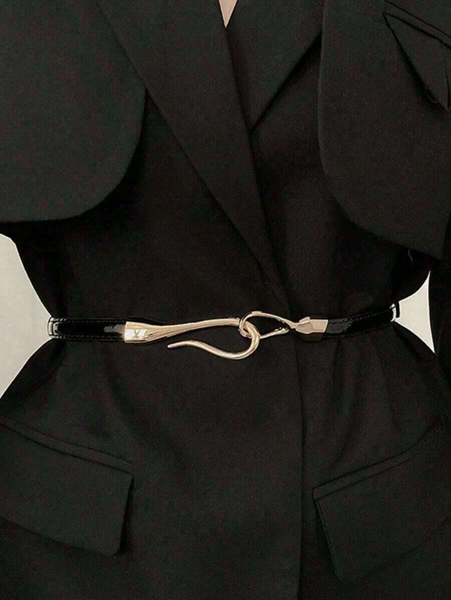 1pc Women's Adjustable Thin Waist Belt - Decorative Hook Design For Dresses/Coats! Versatile Stylish Cinched Accessory, Suitable For Summer/School/Fall/Autumn/Winter, Elevates Daily/Office/Date Outfits - Nhiều màu - Xem 1