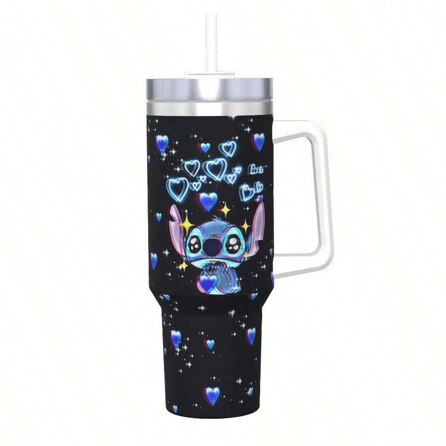 Lilo And Stitchs Tumbler Vacuum Insulated Cartoon Thermal Cup Stainless Steel Double Wall Mugs Bottle, 40oz - 1 + ONE SIZE - View 1