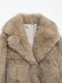 DEEKA Autumn/Winter New Women's Fashion European & American Style Faux Fur Effect Short Coat Jacket